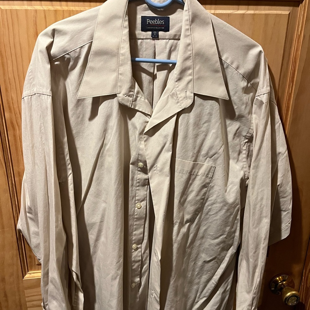 Men's Cream Dress Shirt